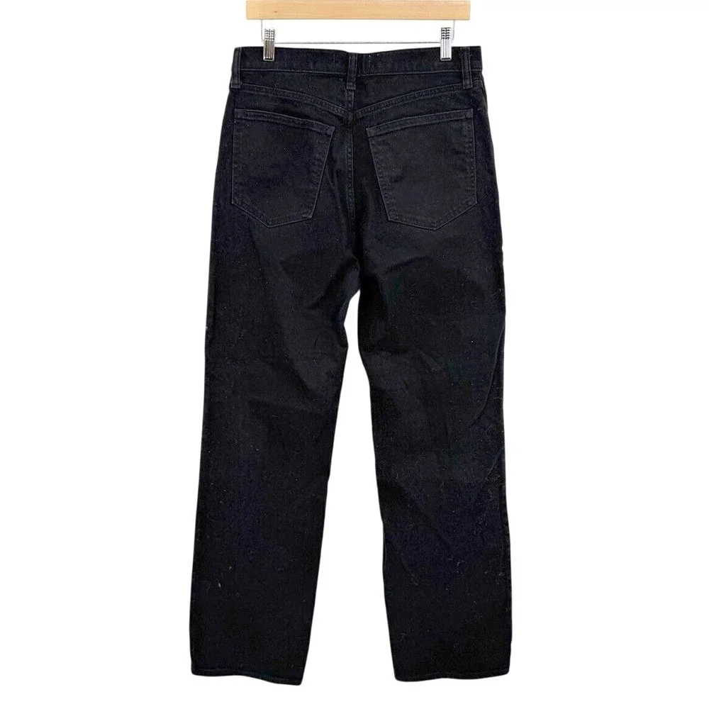 Abercrombie & Fitch High Rise 90s Relaxed Jean Womens 30 Long Black Denim Pants - Picture 7 of 9